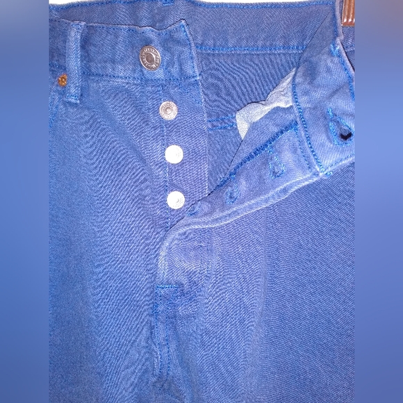 🔴 SALE Levi's 505 Purple Button Fly Jeans Size 32x32 - Picture 3 of 9
